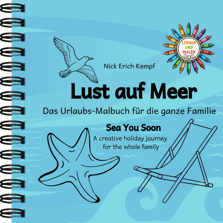 Ideales Malbuch für kreative Familienmomente unterwegs und zuhause Generationsübergreifendes Malbuch mit 120 Urlaubsmotiven zum Ausmalen